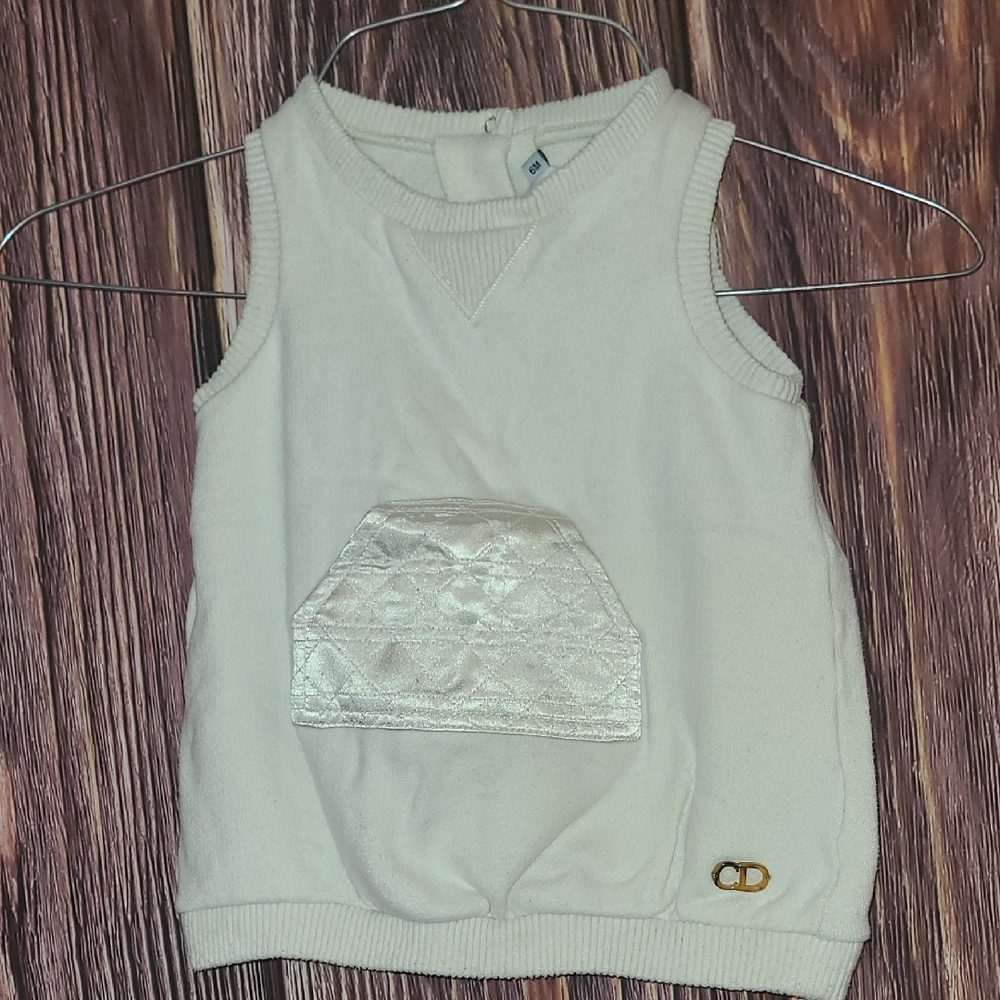 Dior Kids White Sleeveless Top - Picture 1 of 3